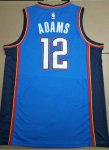 NBA 12 Adams OkC Thunder 19-20 Season Maillot bleu imprimé